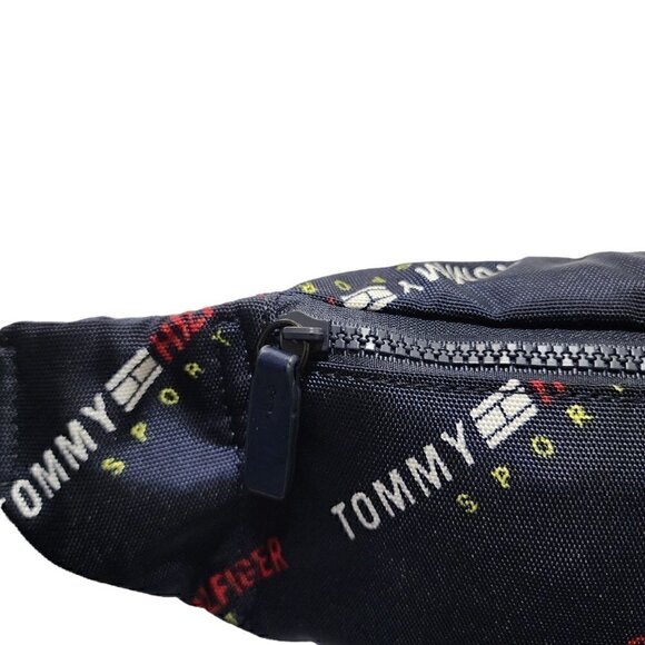 Tommy Hilfiger Unisex Fanny Pack Crossbody Polyester 3 Slots Zipper Navy - Picture 12 of 12
